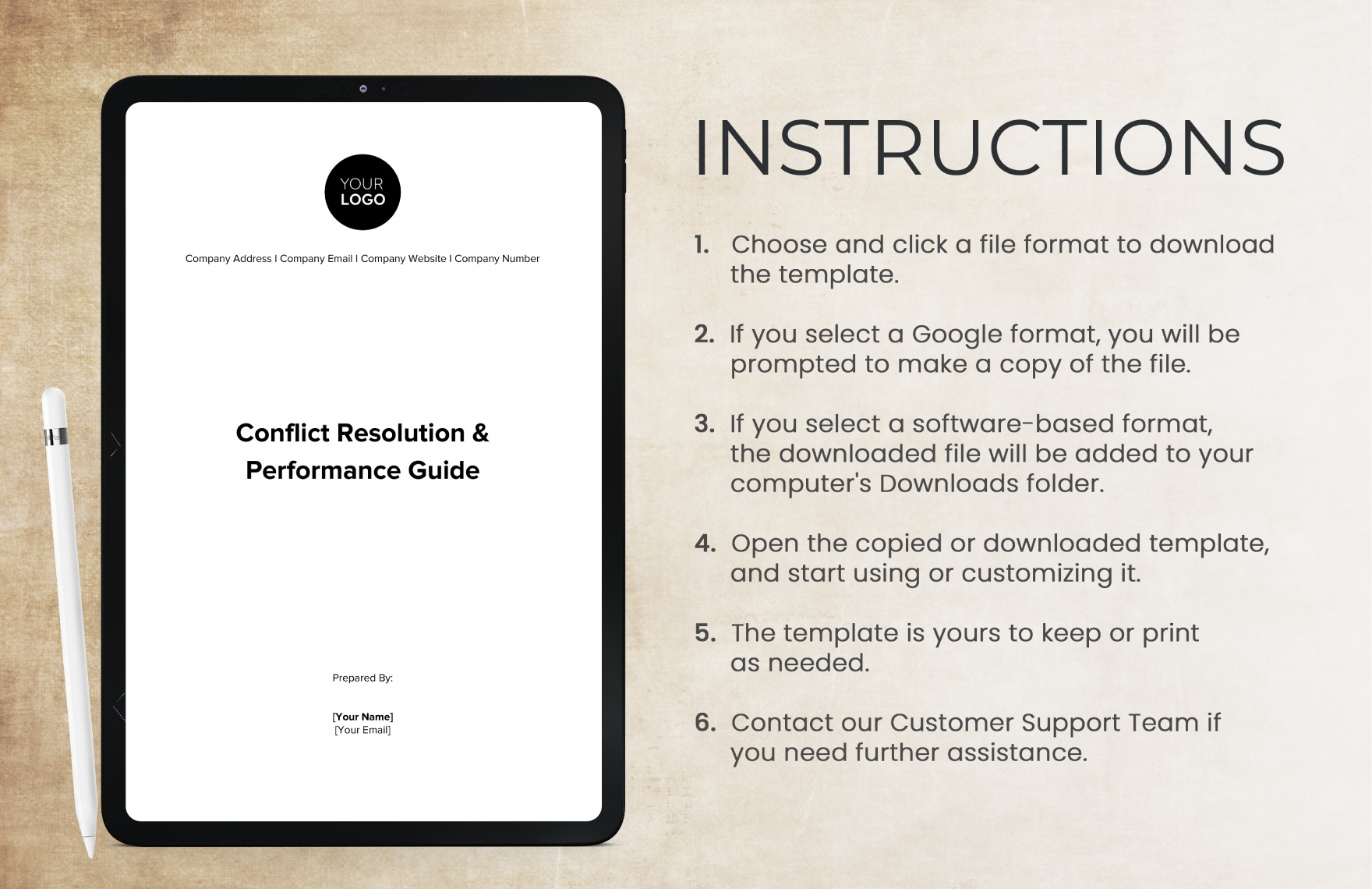 Conflict Resolution & Performance Guide HR Template