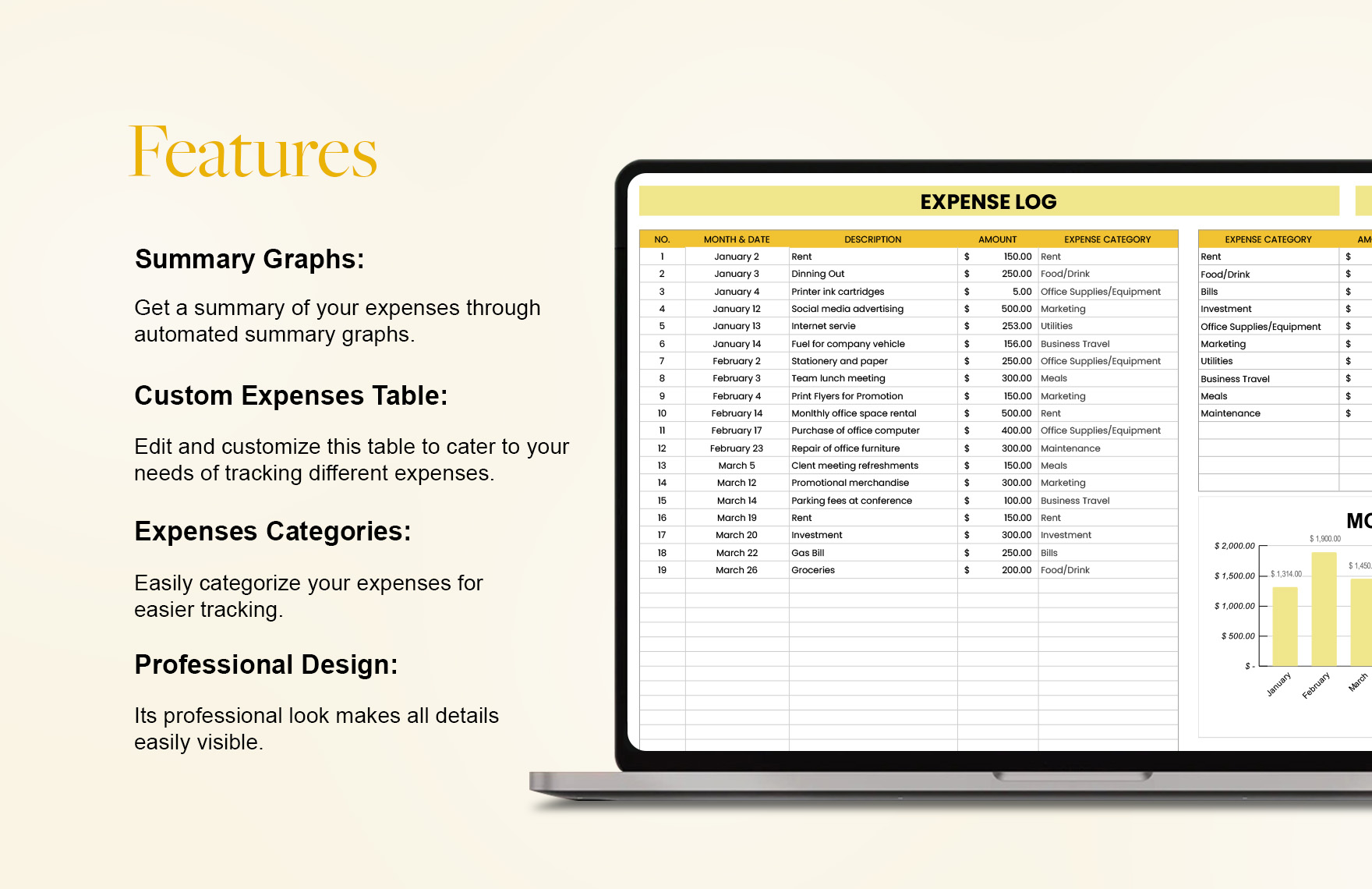 Free Expense Log Template Download in Excel Google Sheets Template net
