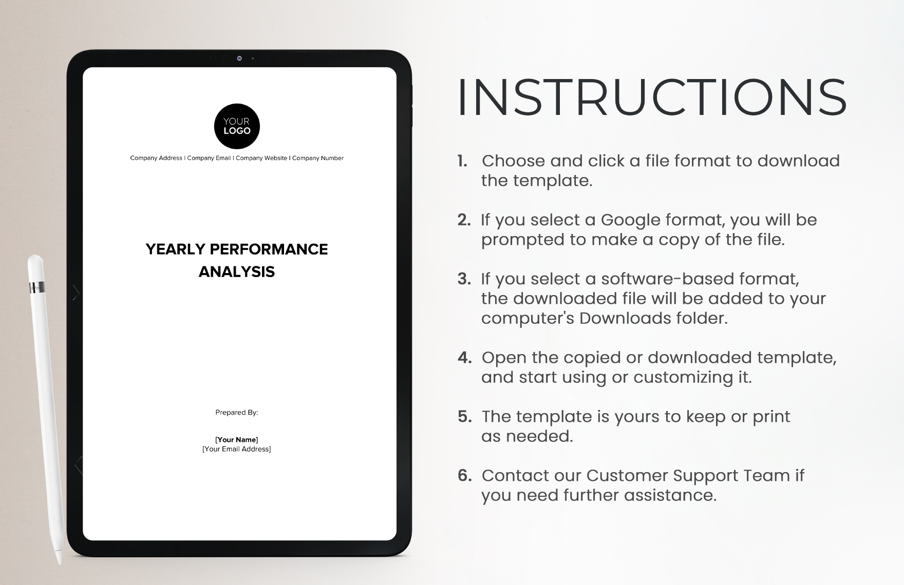 Yearly Performance Analysis HR Template