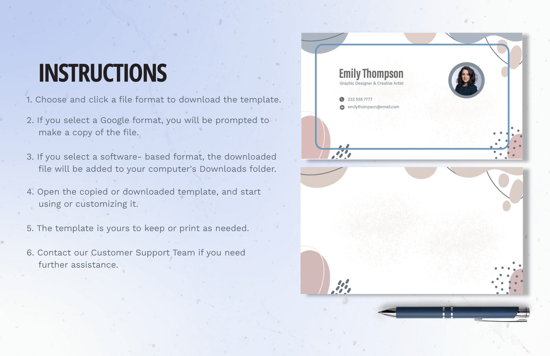 Free Aesthetic Name Card Template Download in Word Template net