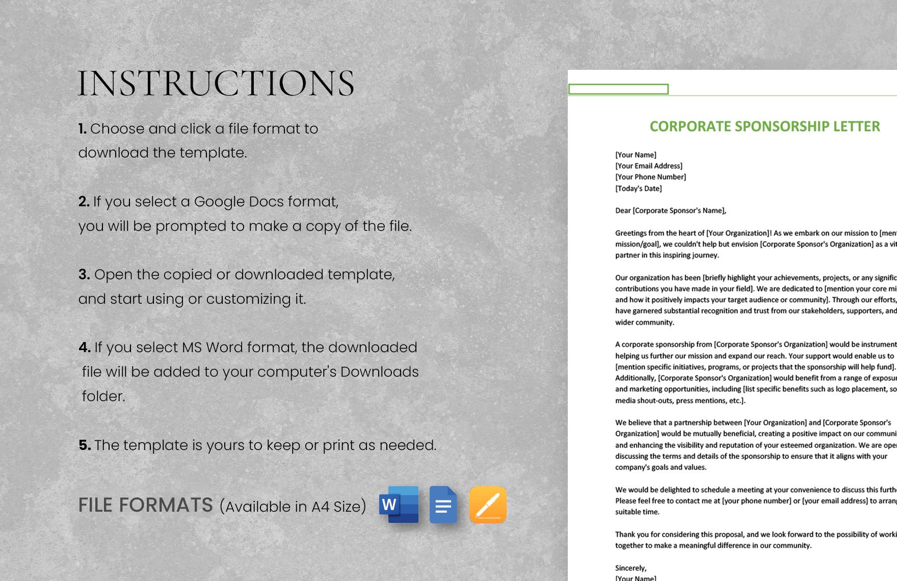 Corporate Sponsorship Letter