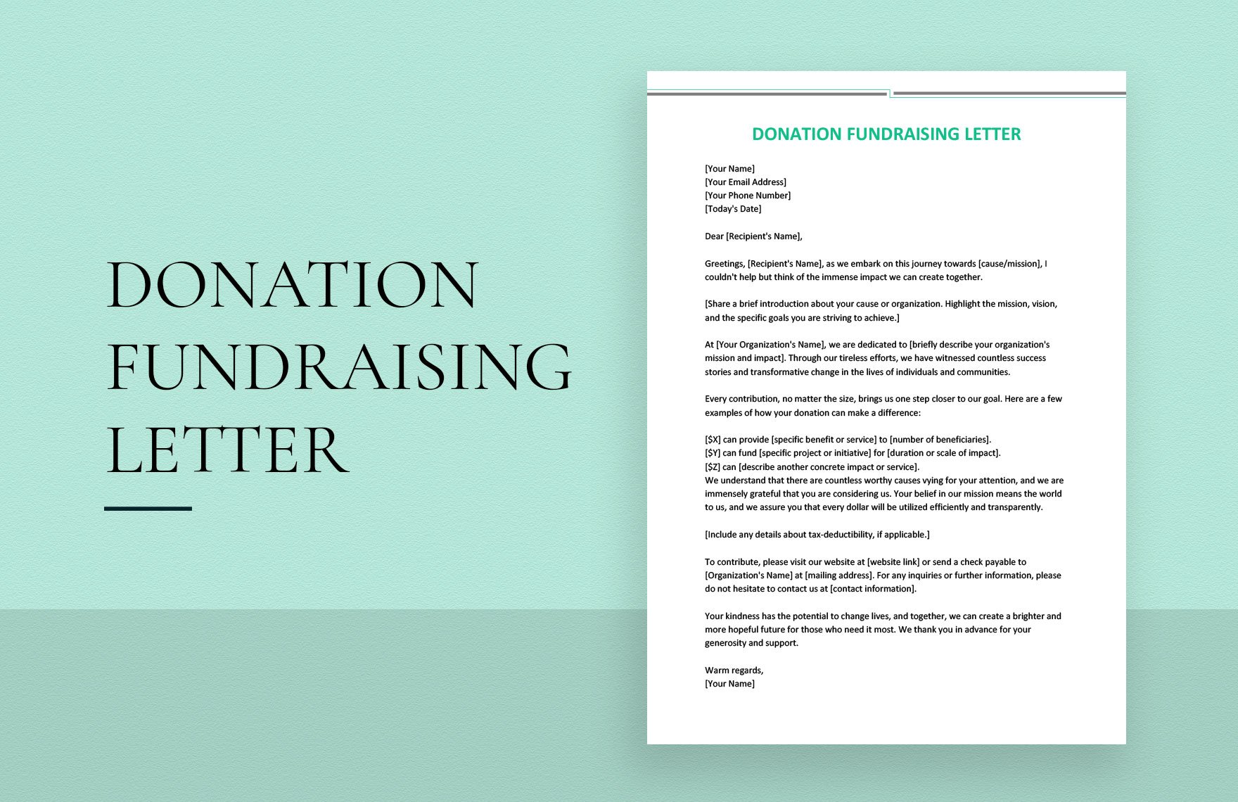 donation fundraising letter