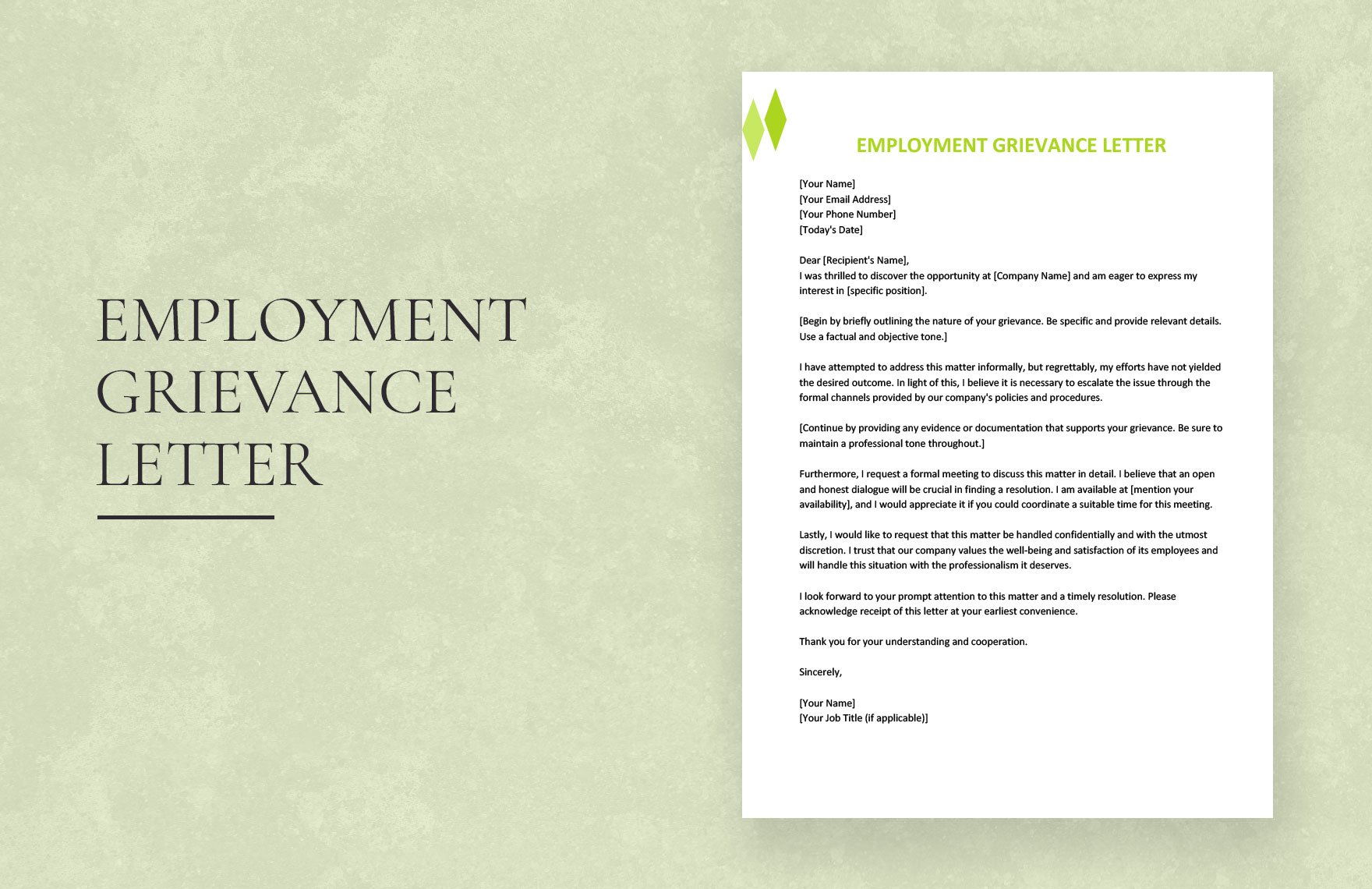 Employment Grievance Letter