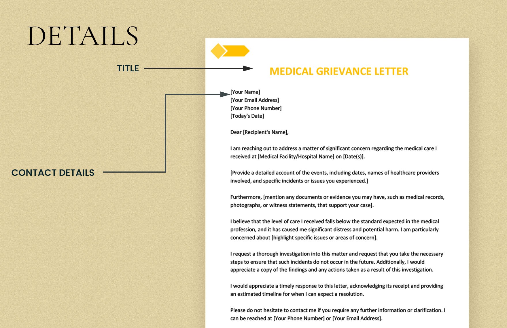 medical grievance letter
