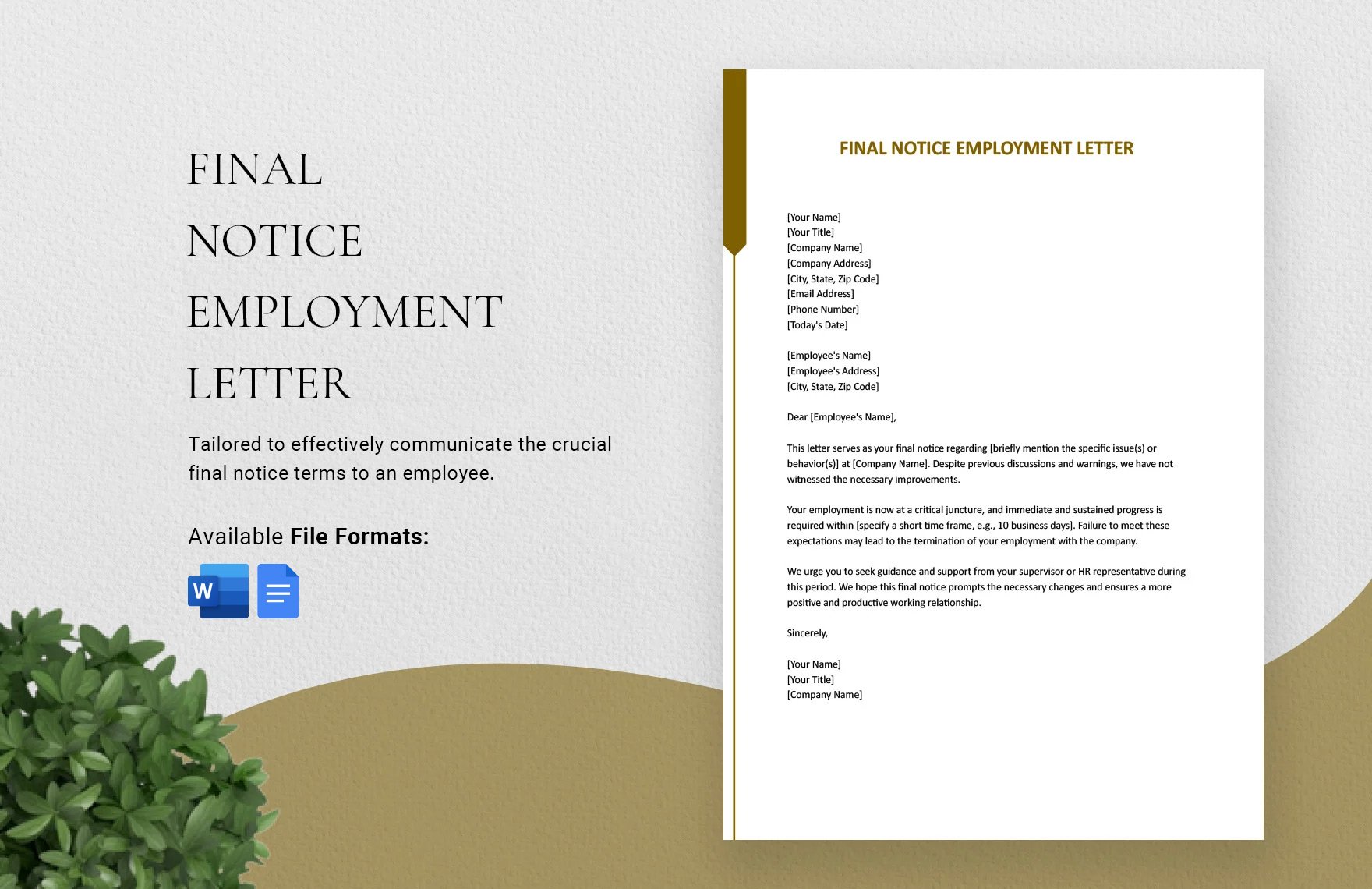 Free Final Notice Employment Letter in Word, Google Docs