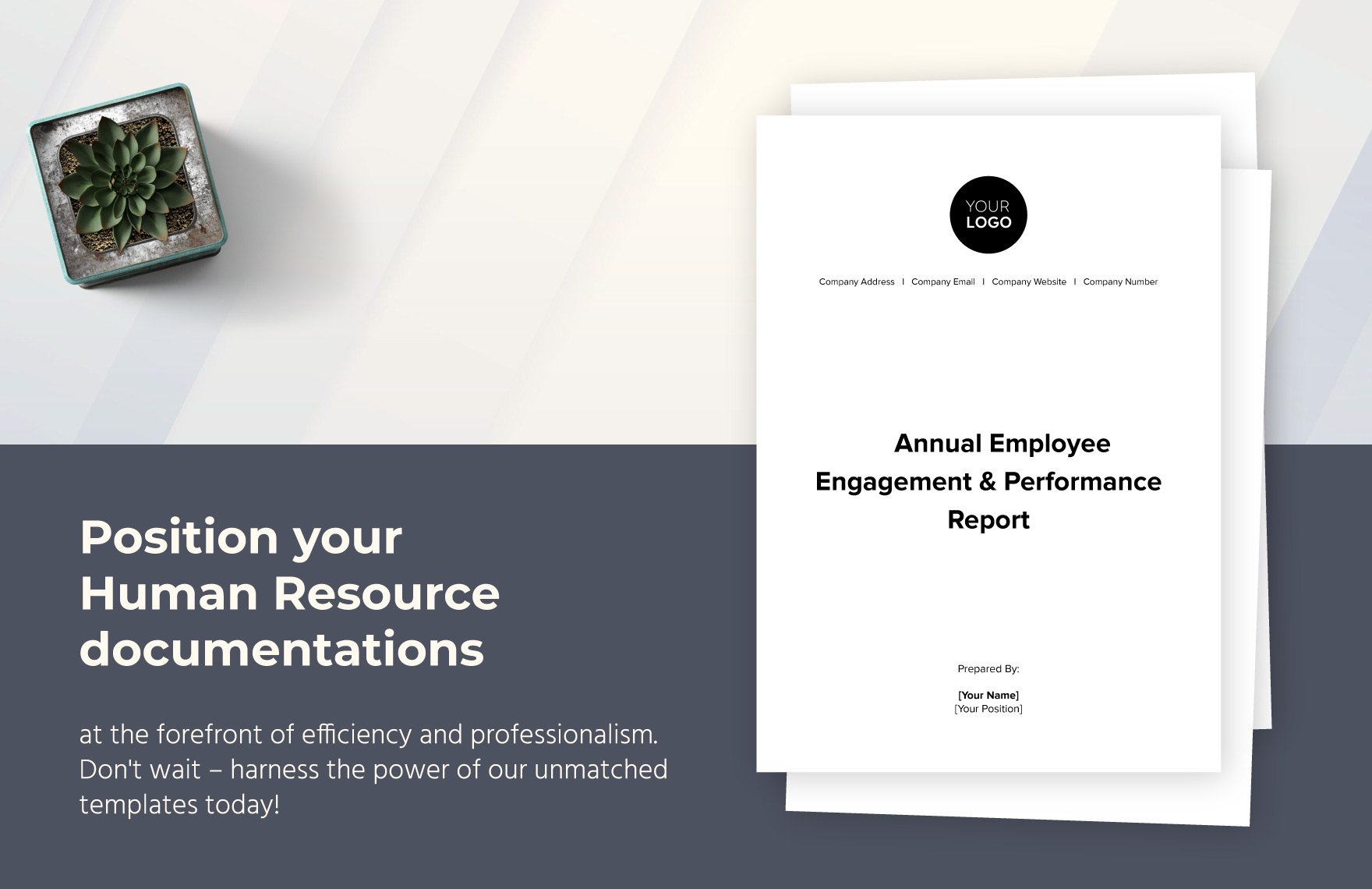 Annual Employee Engagement & Performance Report HR Template