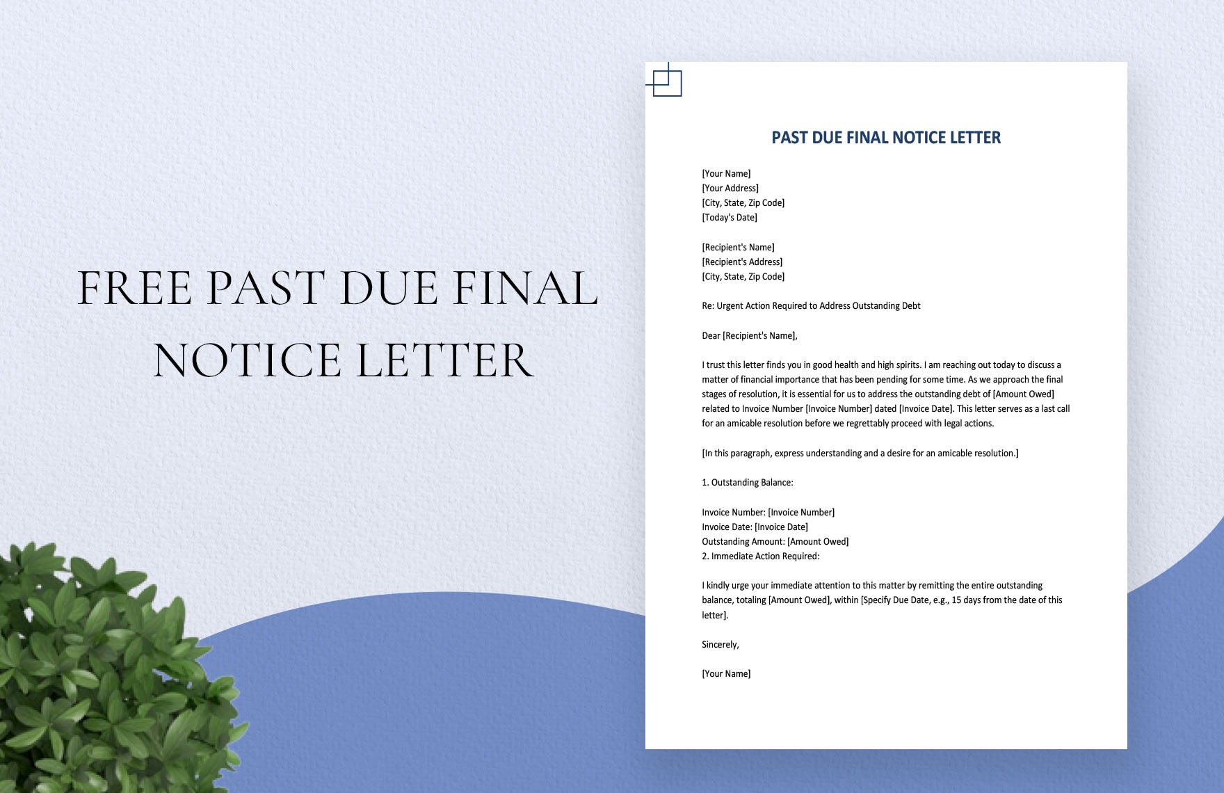 Past Due Final Notice Letter