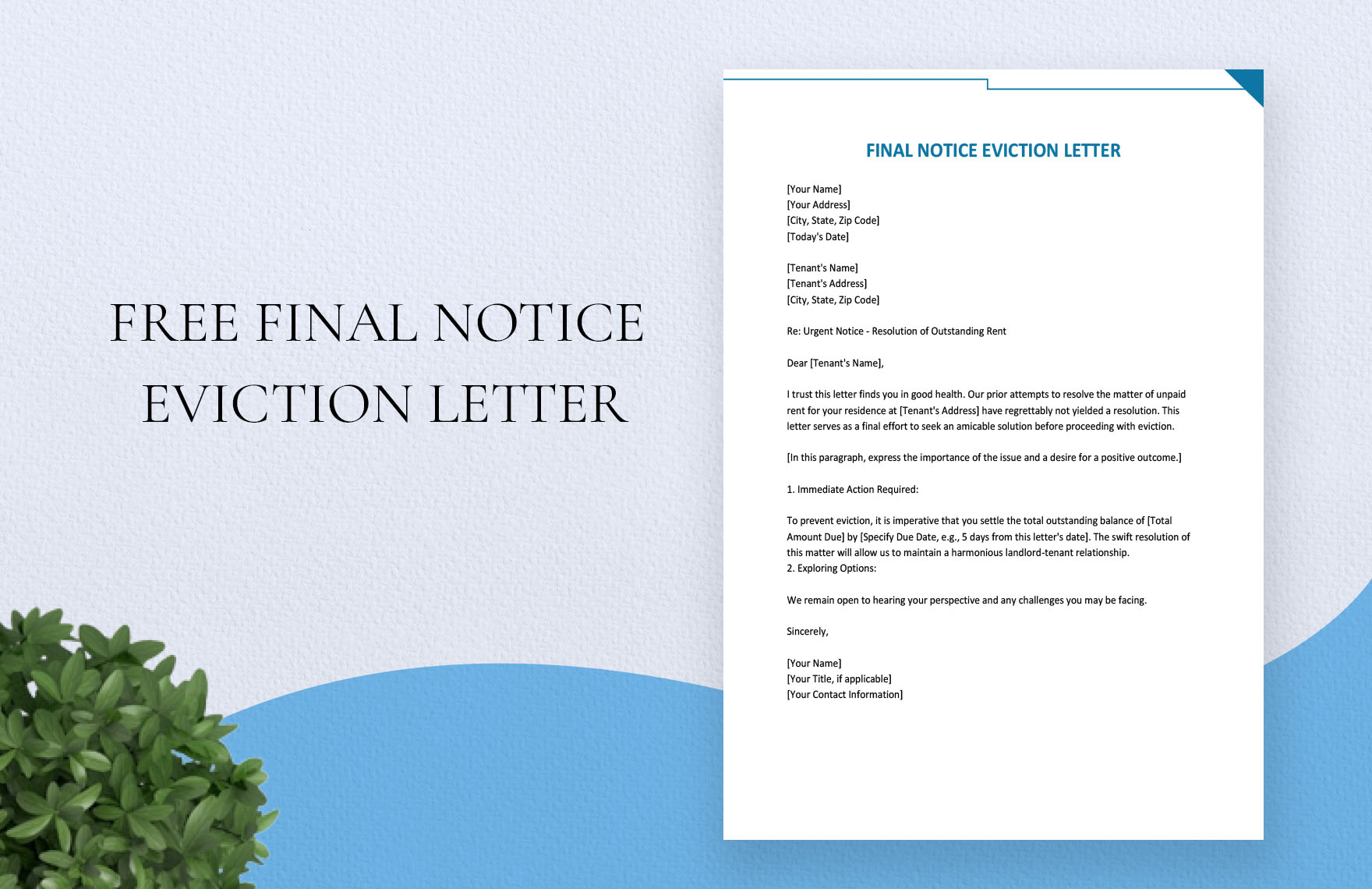 Final Notice Eviction Letter