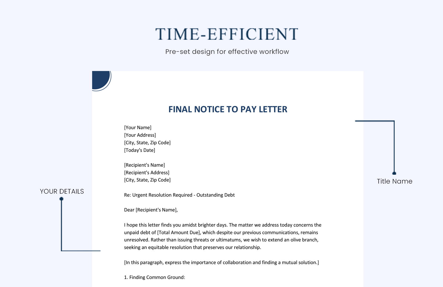 Final Notice To Pay Letter
