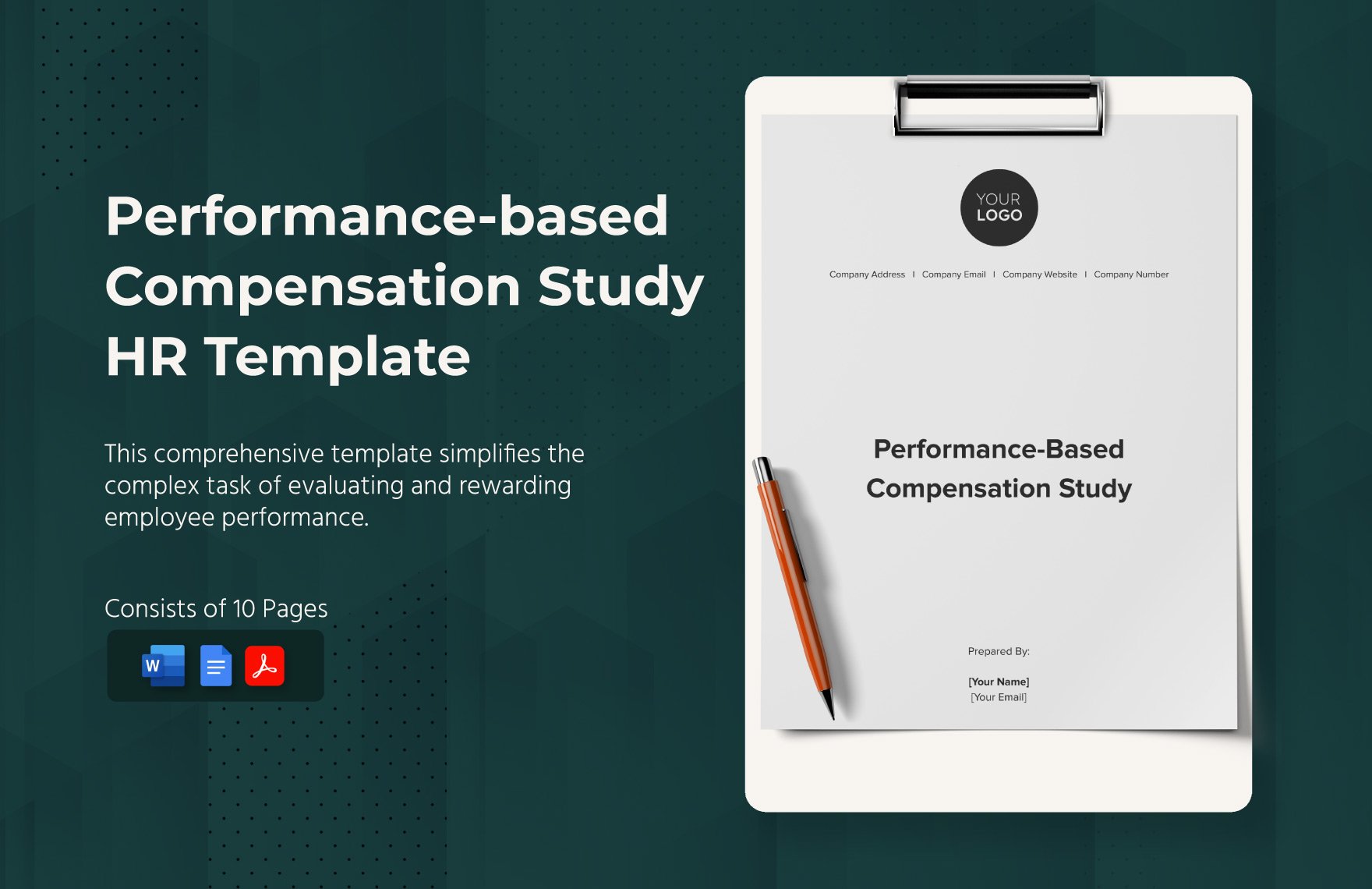 Performance-based Compensation Study HR Template