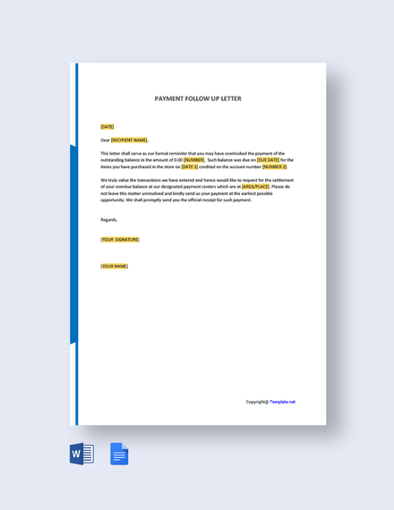 Free Payment Letter Templates, 32+ Download in PDF, Word, Google Docs ...