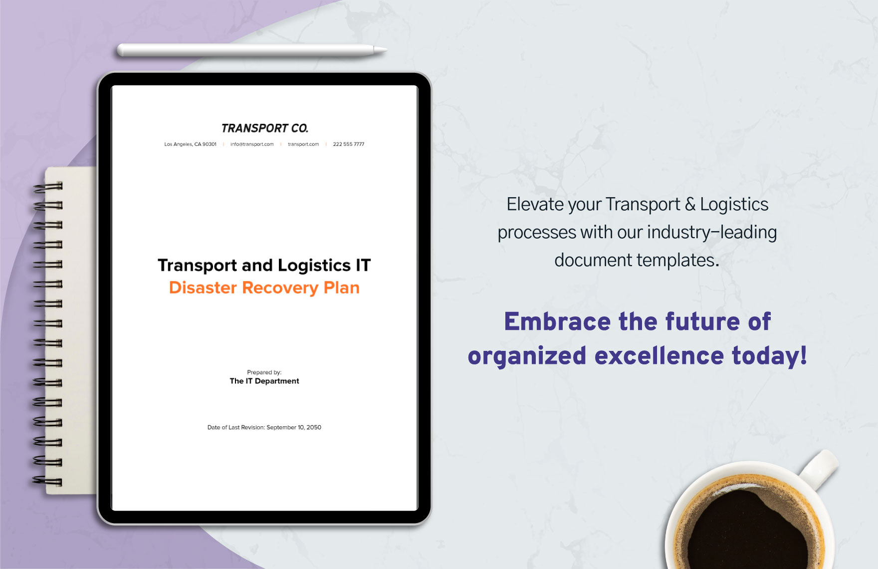 Transport and Logistics IT Disaster Recovery Plan Template