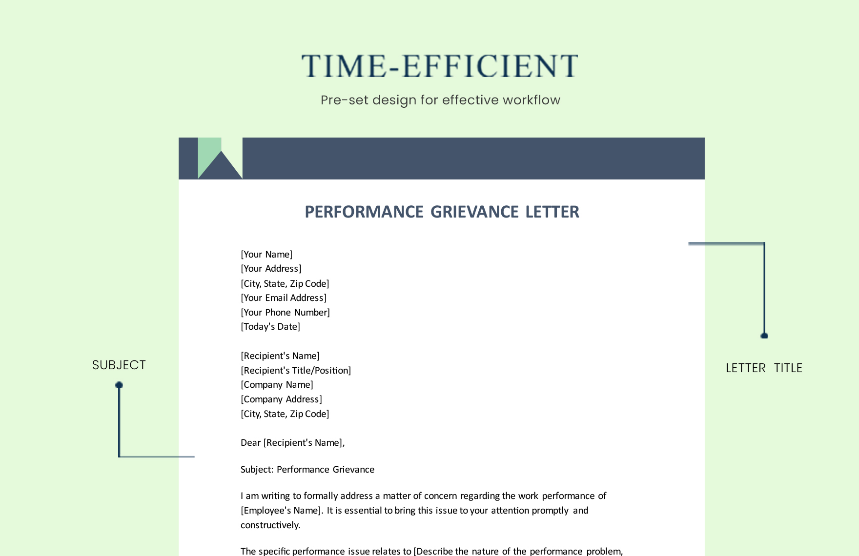 Performance Grievance Letter
