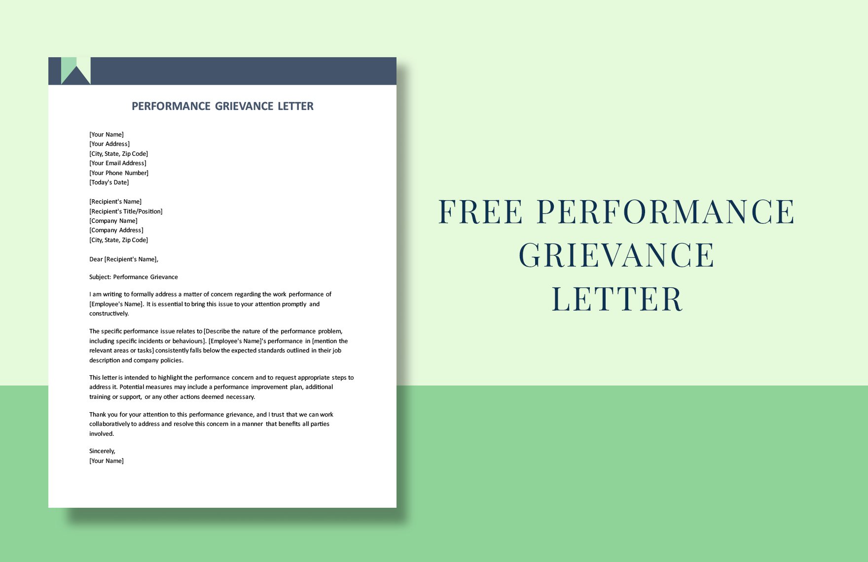 Performance Grievance Letter