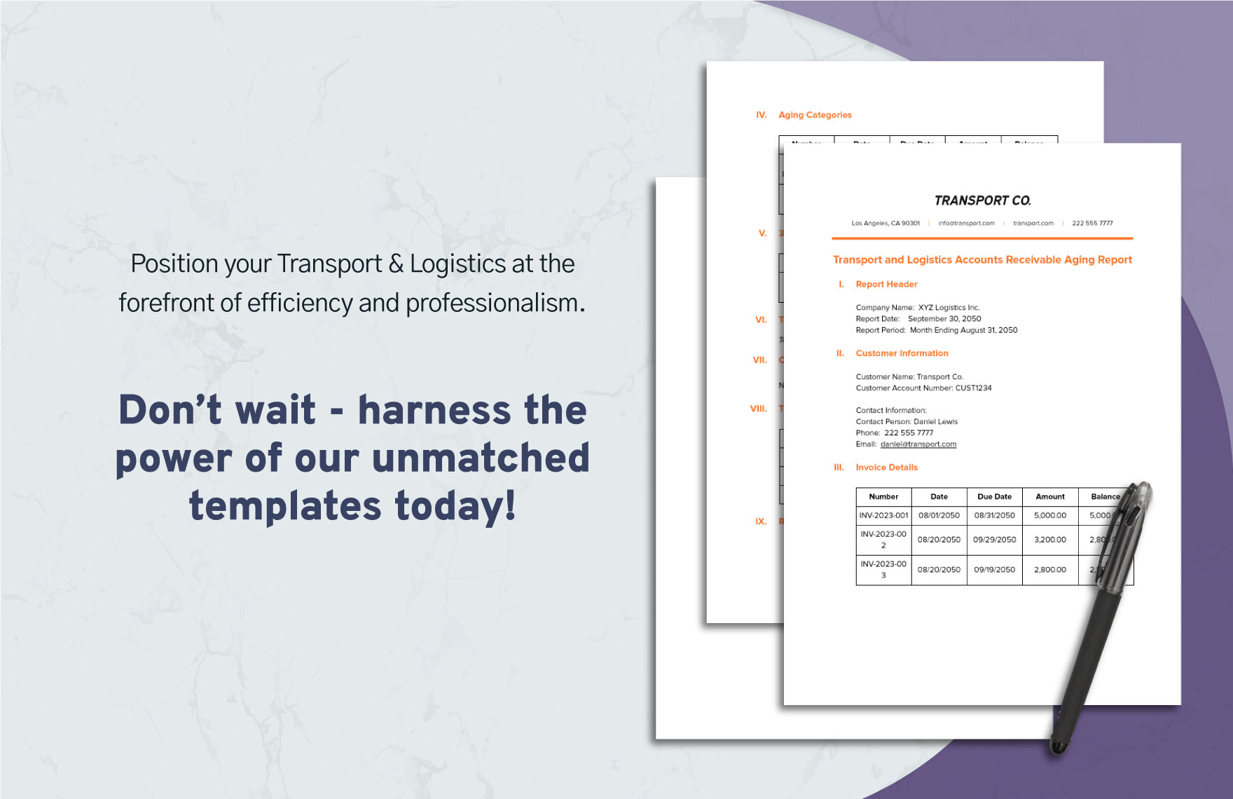 Transport and Logistics Deployment Plan Template