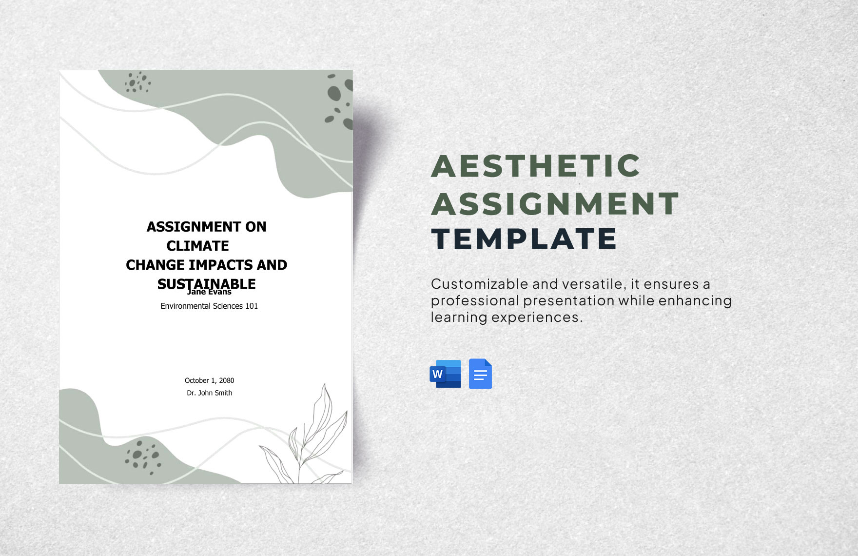 Free Aesthetic Assignment Template in Word, Google Docs