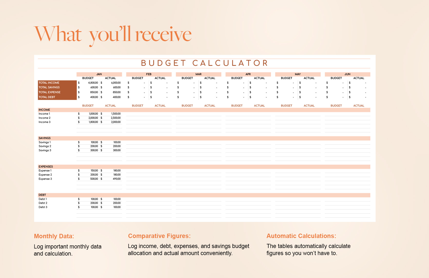Budget Calculator Template