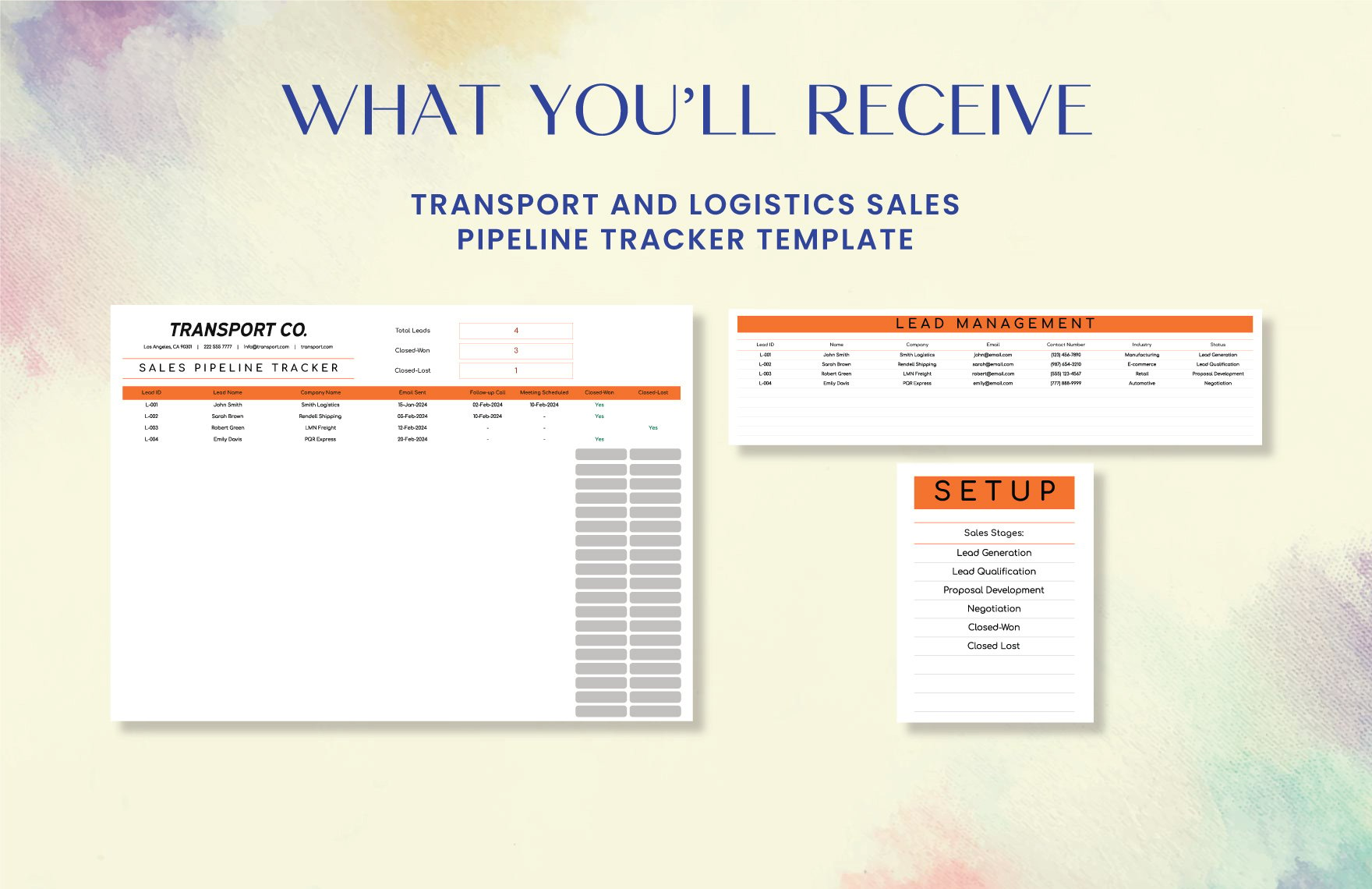 Transport and Logistics Sales Pipeline Tracker Template