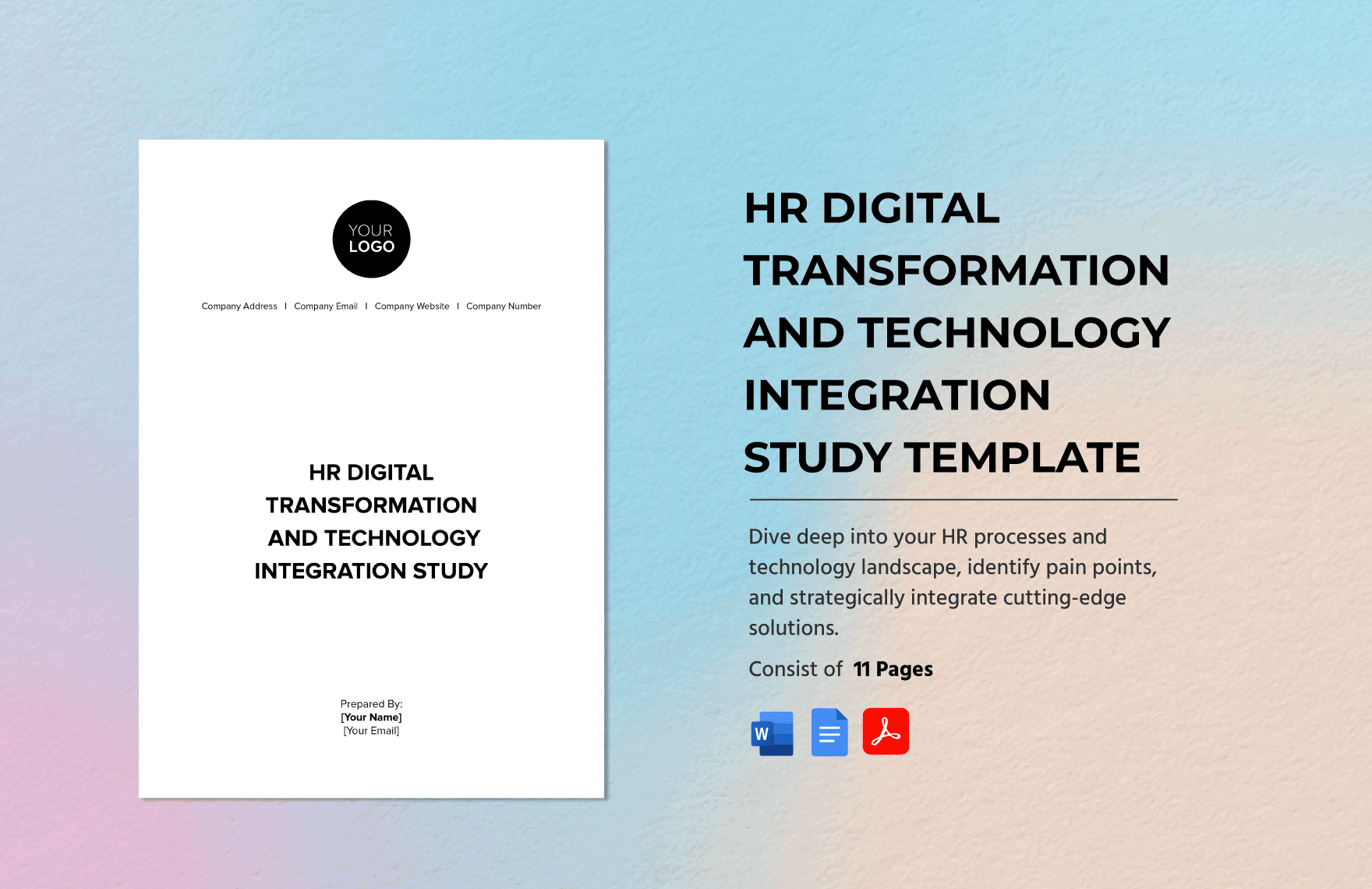HR Digital Transformation and Technology Integration Study Template