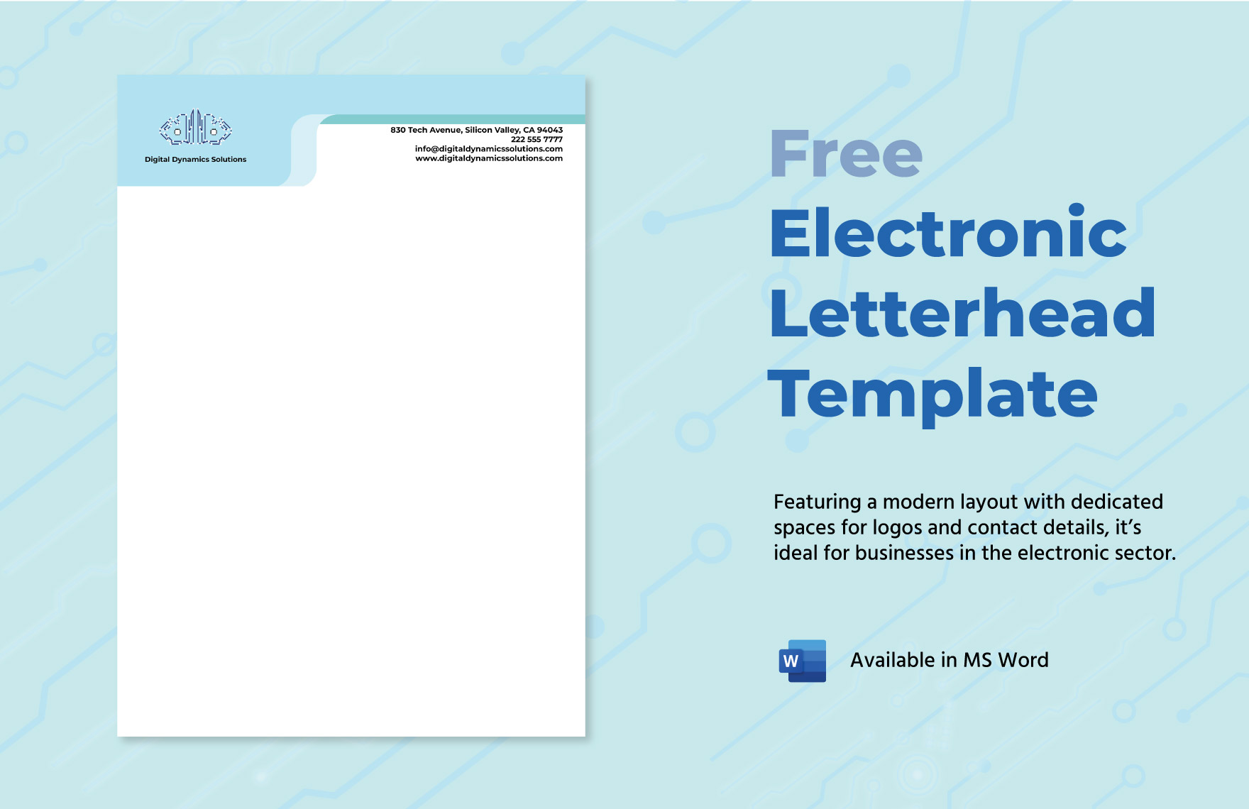 Electronic Letterhead Template