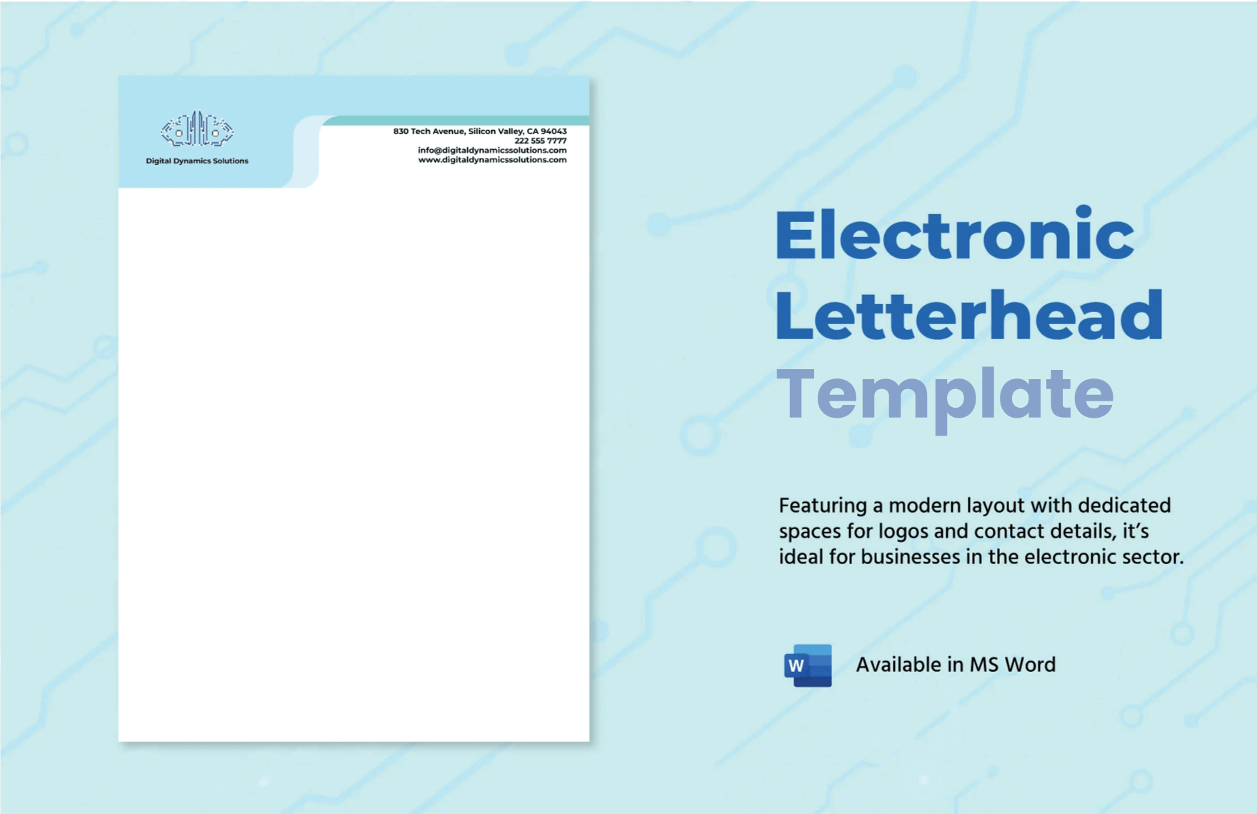 Electronic Letterhead Template in Word