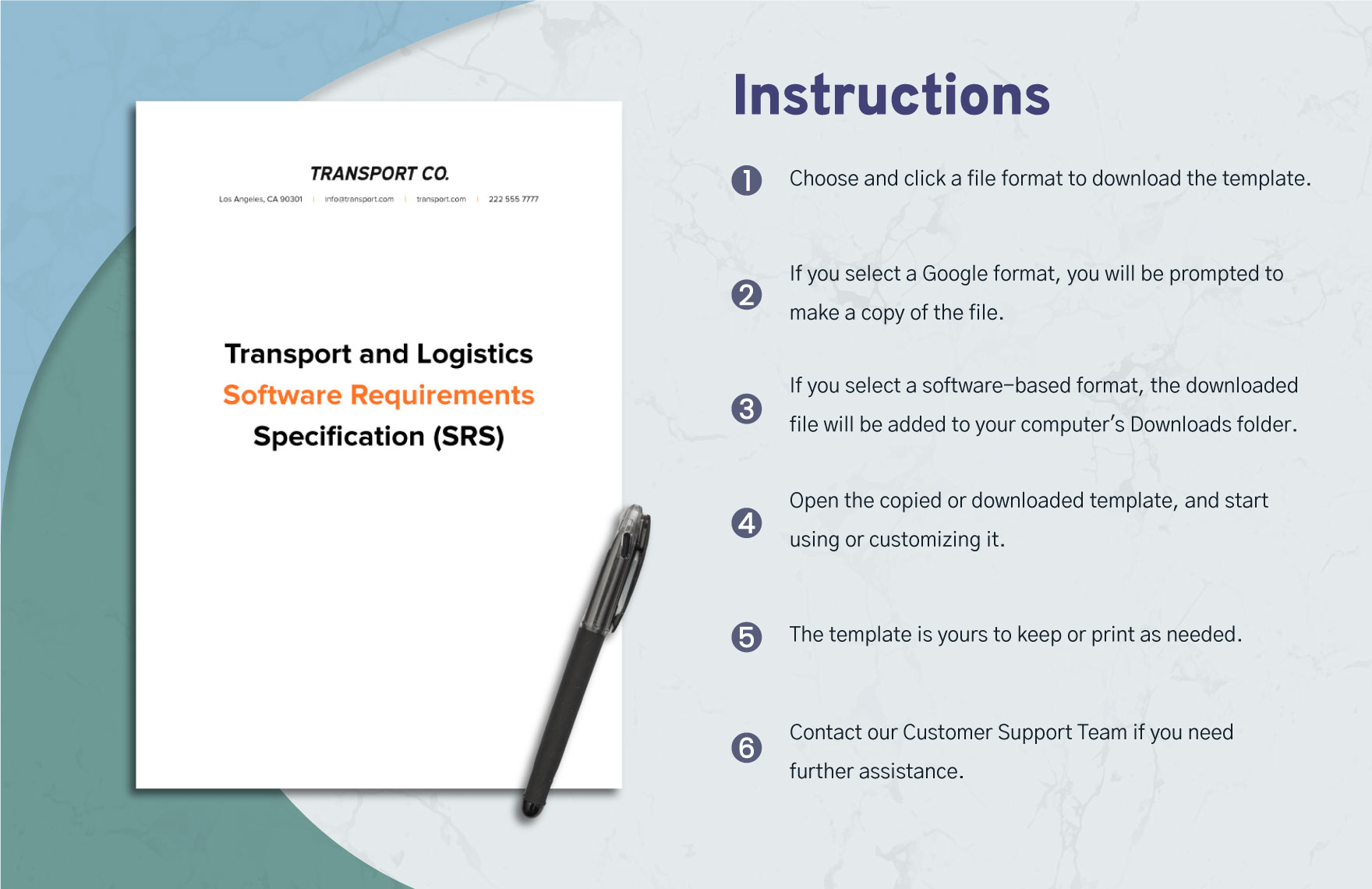 Transport and Logistics Software Requirements Specification (SRS) Template