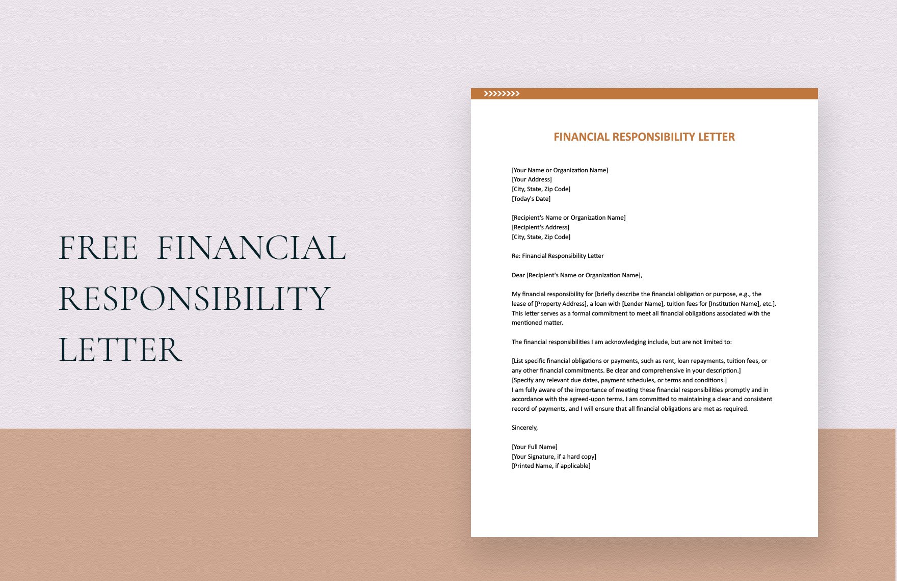 Financial Responsibility Letter