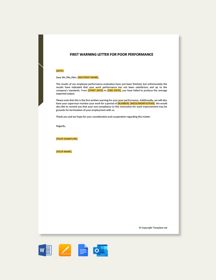 FREE Warning Letter for Damaging Company Vehicle Template - Word ...