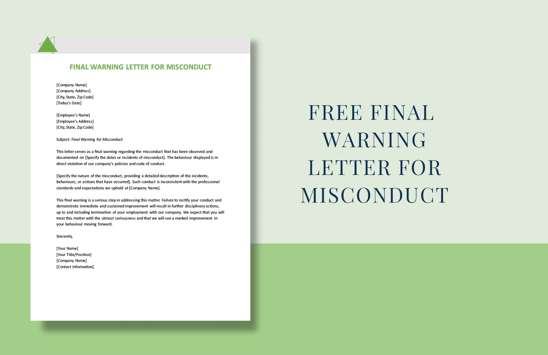 Final Warning Letter For Misconduct