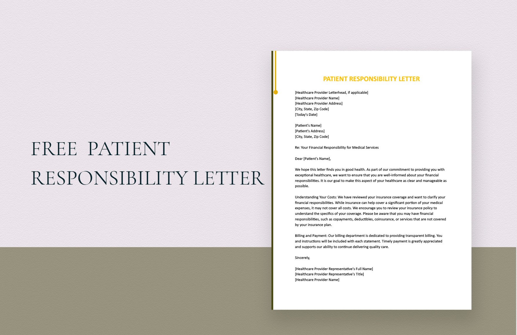 Patient Responsibility Letter