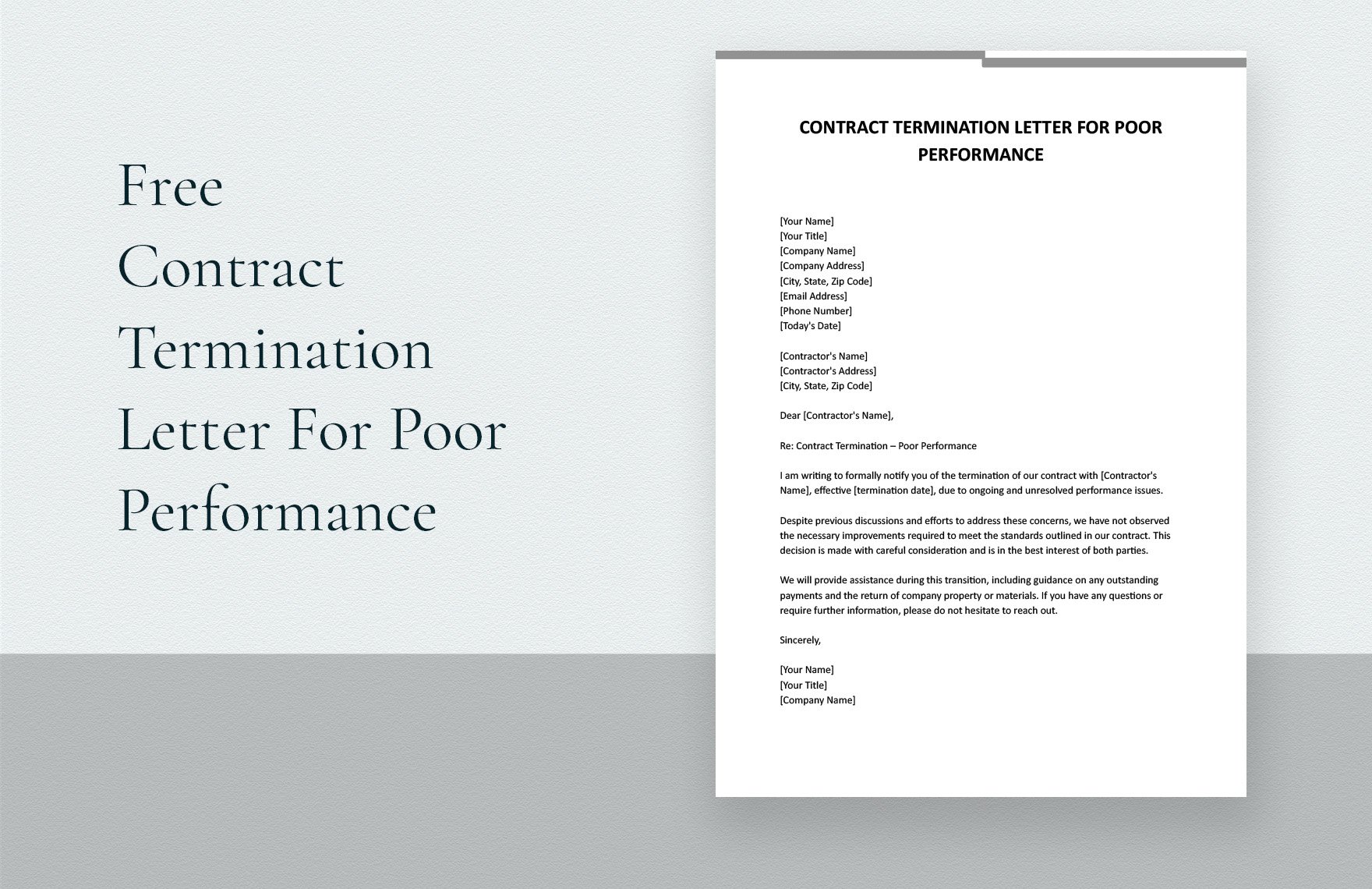 contract-termination-letter-for-poor-performance