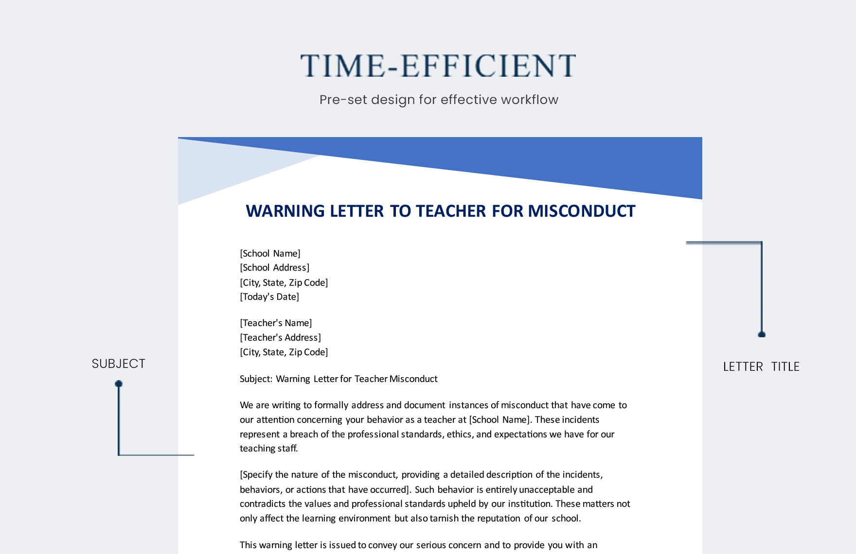 Warning Letter To Teacher For Misconduct