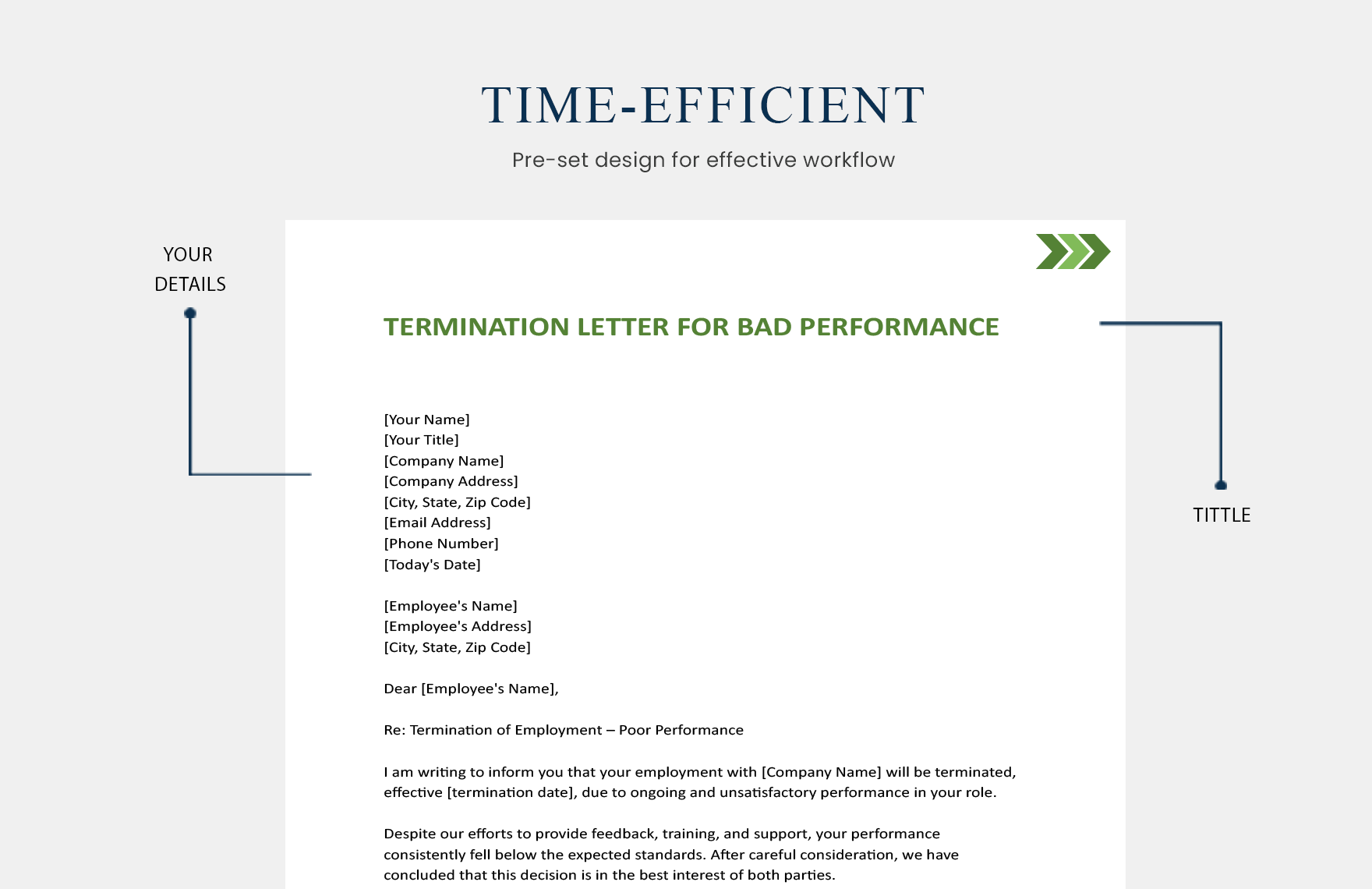 Termination Letter For Bad Performance