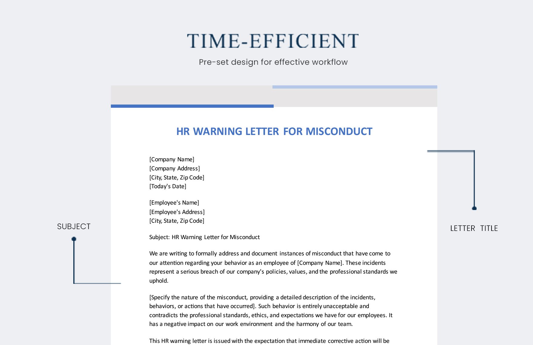 Hr Warning Letter For Misconduct