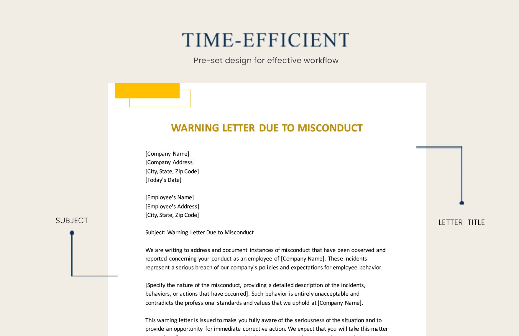 Warning Letter Due To Misconduct