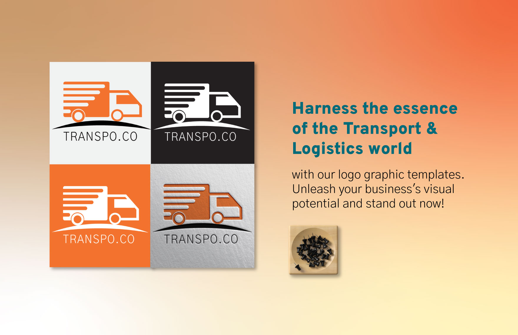 Transport and Logistics Minimalist Logo Template