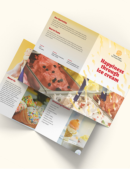 Ice Cream Bi fold Brochure Download
