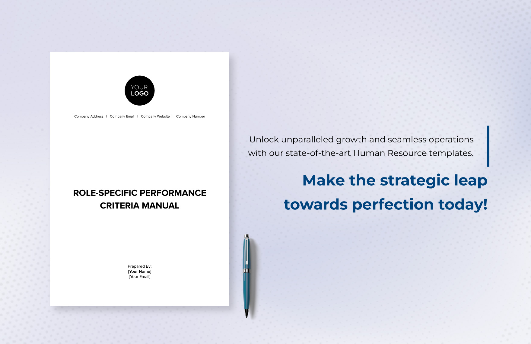  Role-specific Performance Criteria Manual HR Template
