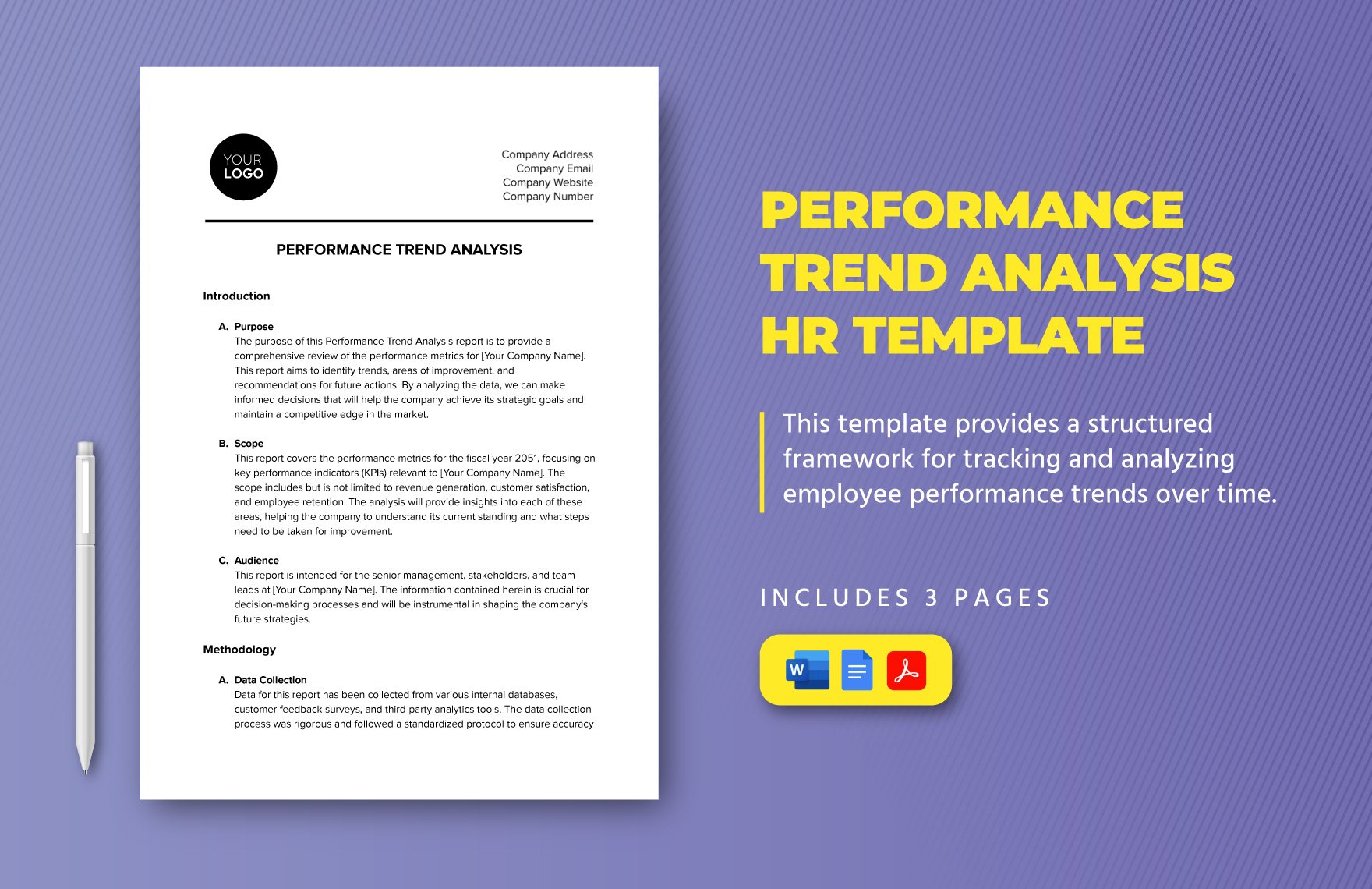Performance Trend Analysis HR Template