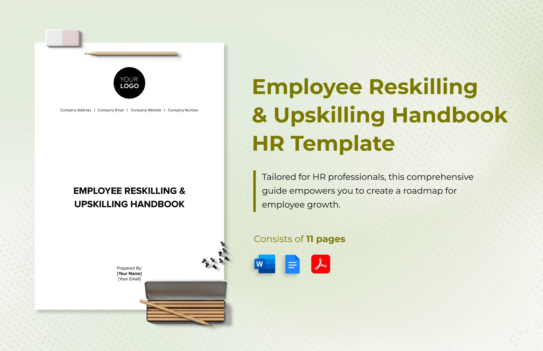 Employee Reskilling & Upskilling Handbook HR Template in Word, Google Docs, PDF