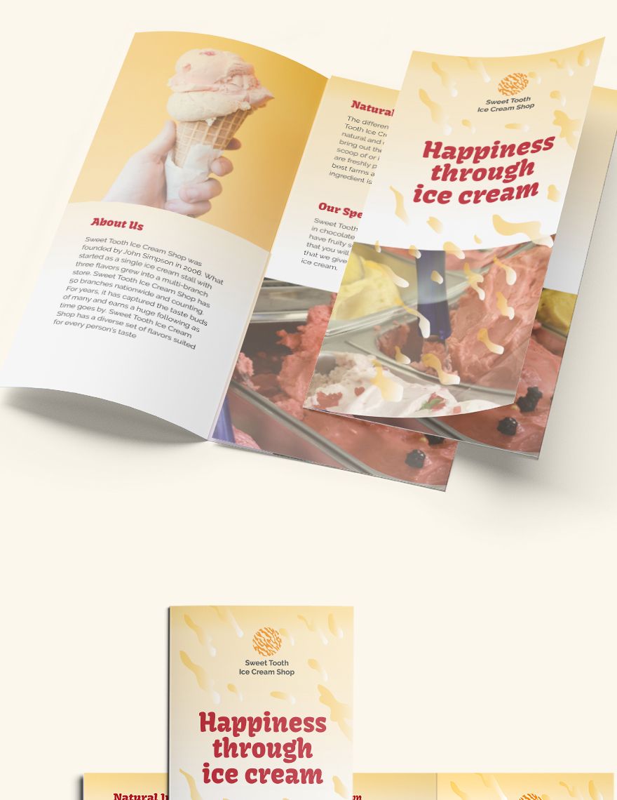 Ice Cream Trifold Brochure 