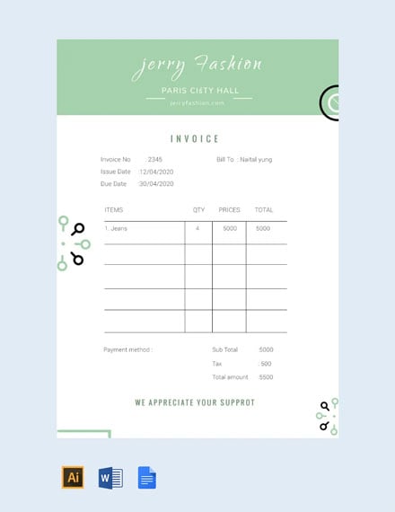 Shop Invoice Template from images.template.net