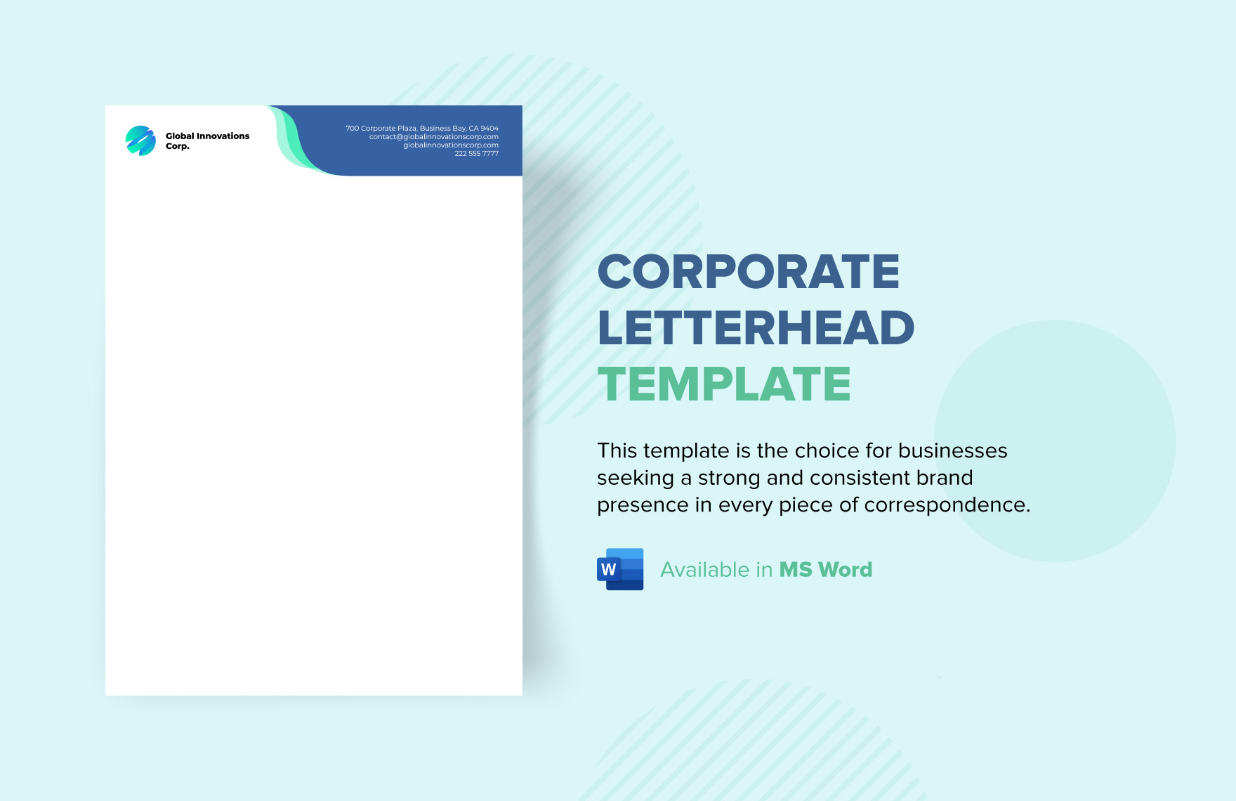 Corporate Letterhead Template Download in Word