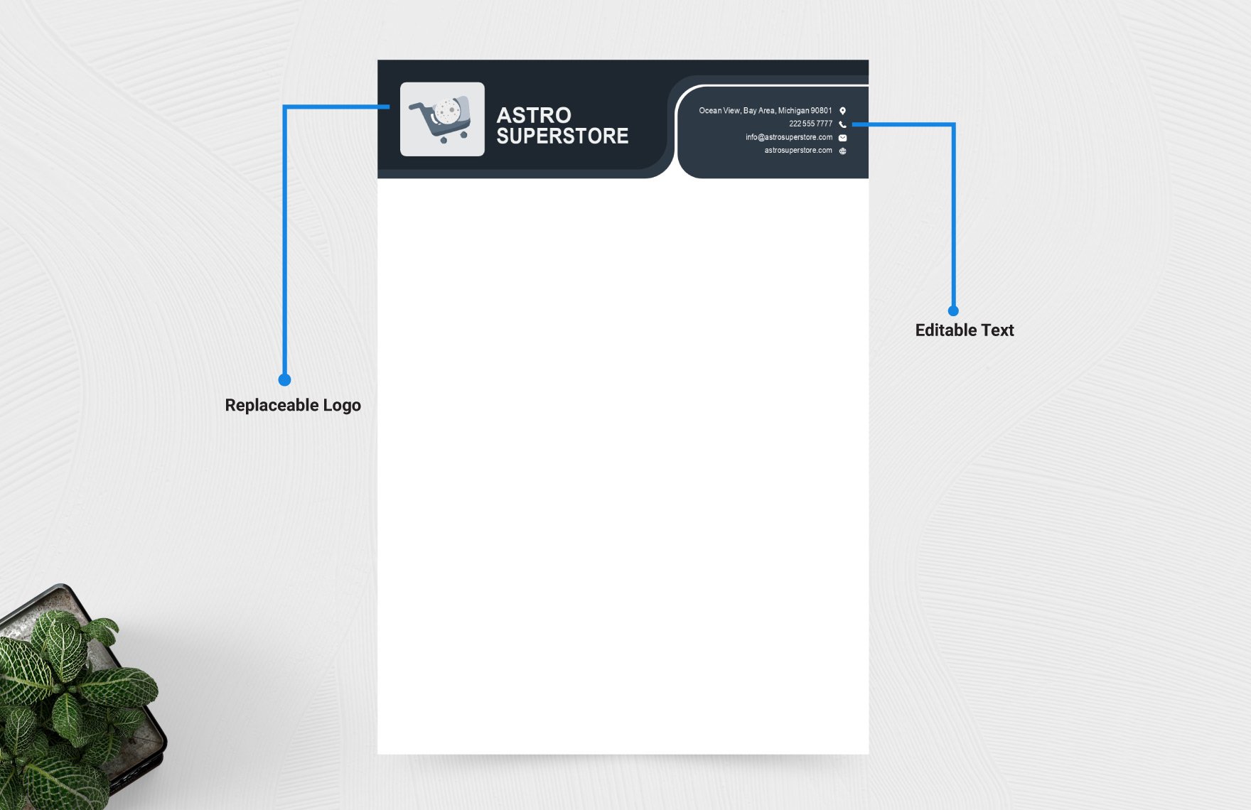 Letterhead with Logo Template