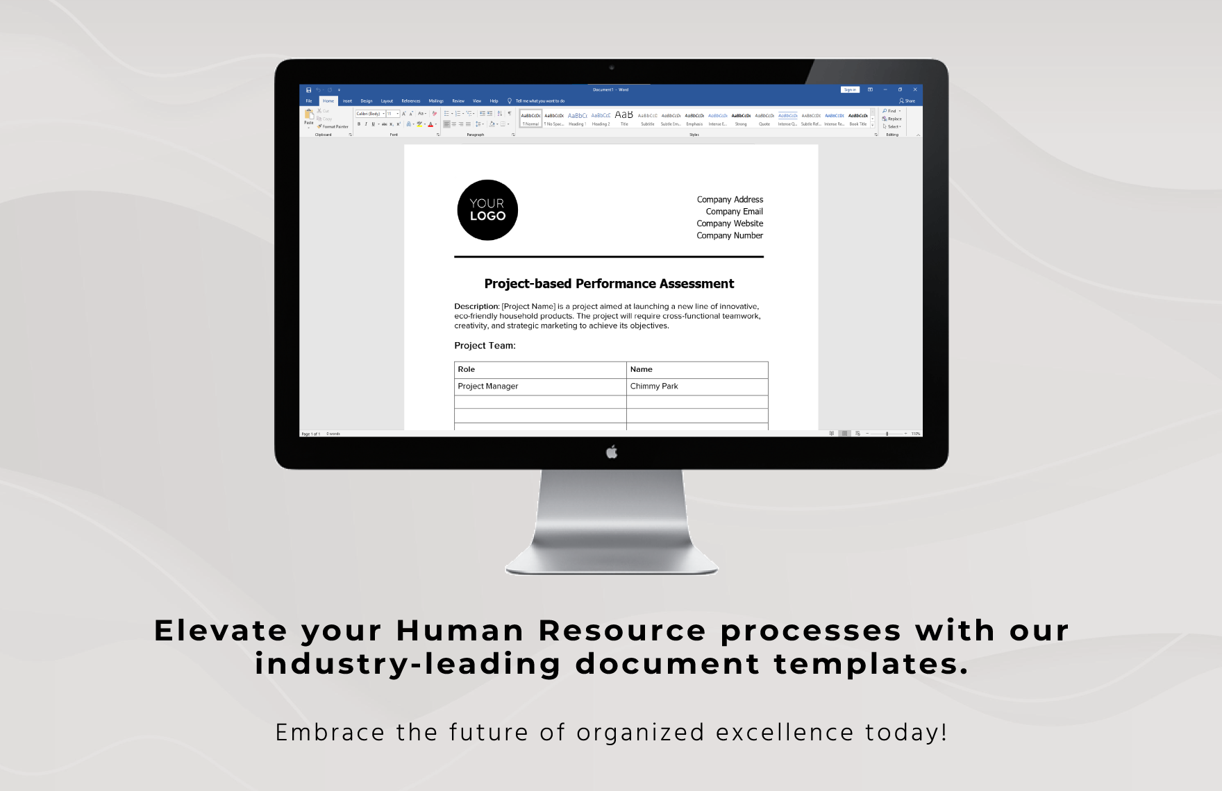 Project-based Performance Assessment HR Template