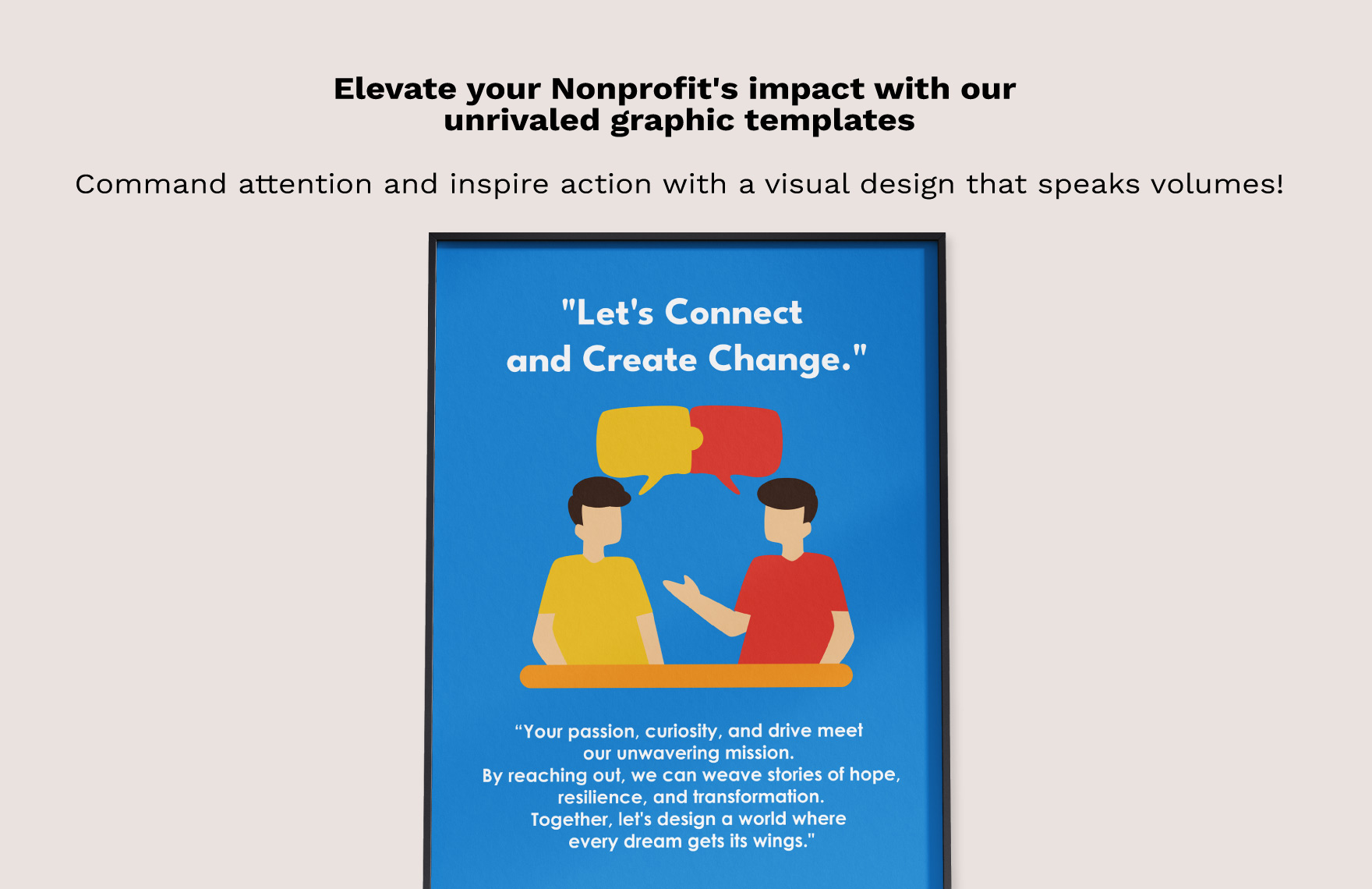 Nonprofit Organization Contact Information Signage Template