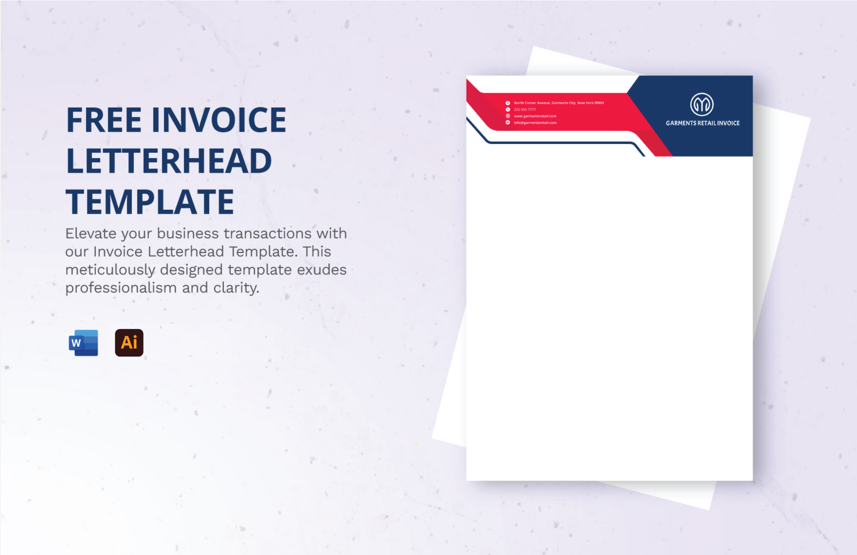 Invoice Letterhead Template in Word, Illustrator - Download | Template.net