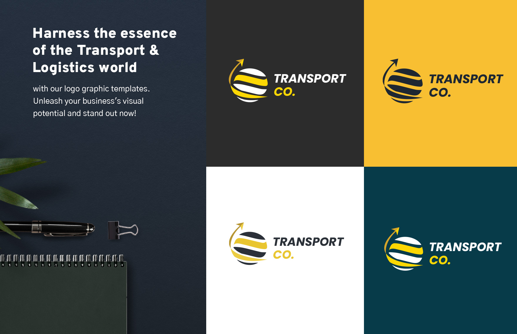 Transport and Logistics Global Logistics Logo Concept Template