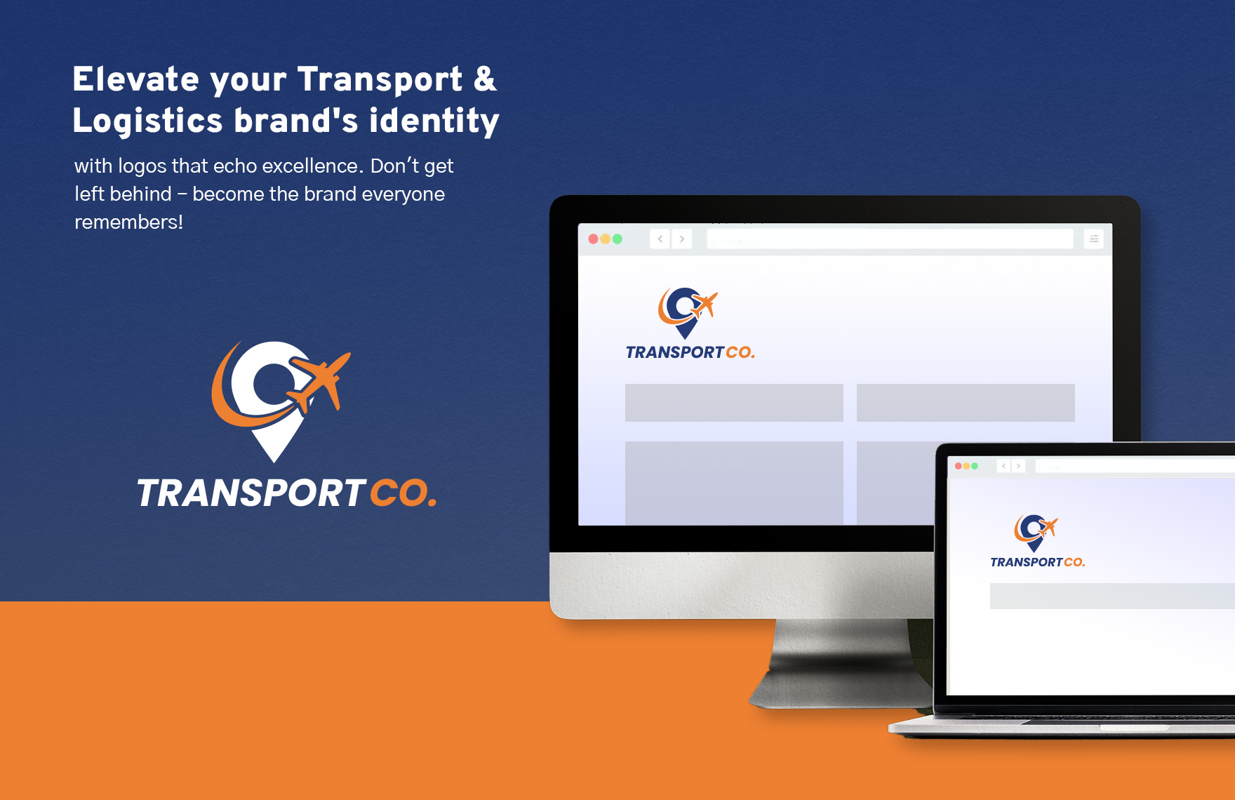 Transport and Logistics Air Cargo Logo with Airplane Icon Template