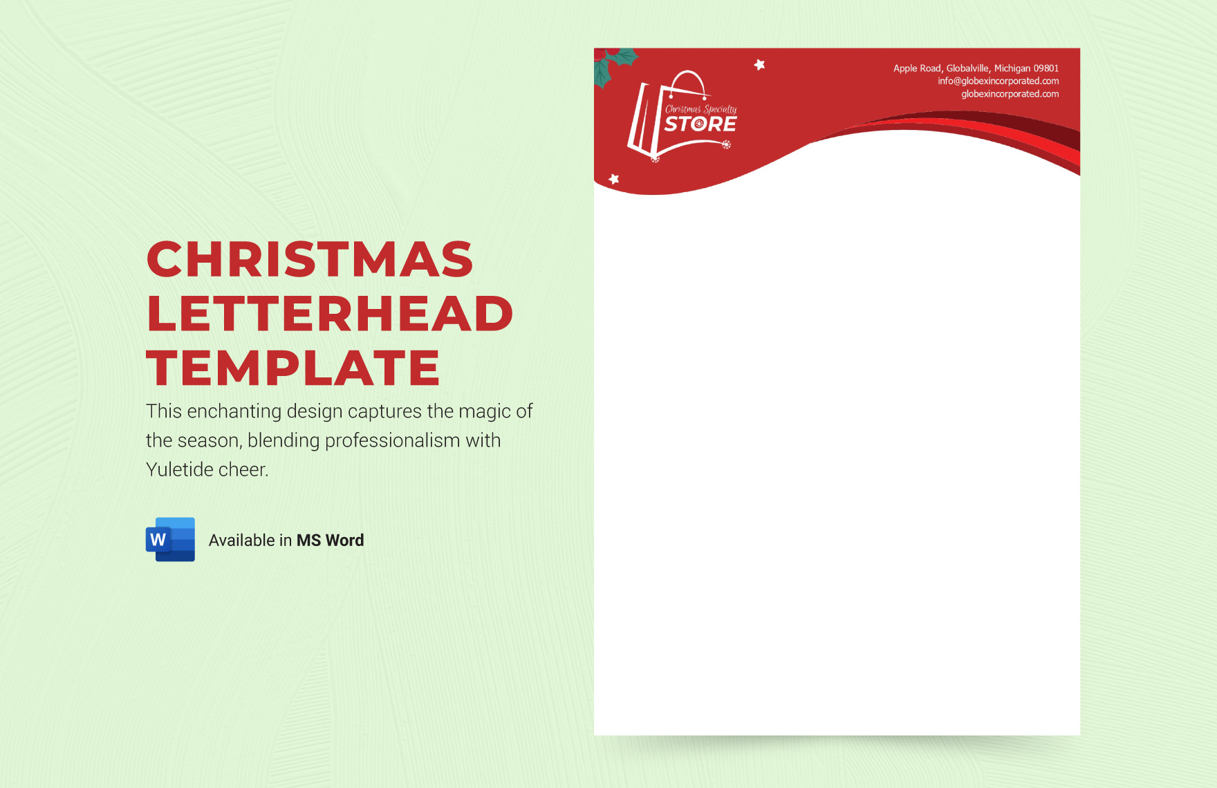 Christmas Letterhead Template In Word Download Template